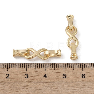 Brass Fold Over Clasps KK-G497-28G-1