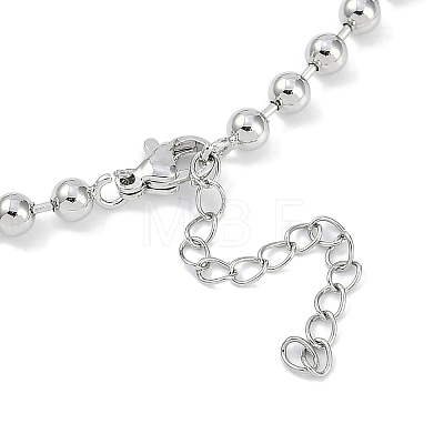 Rack Plating Brass Micro Pave Clear Cubic Zirconia Bowknot Pendant Ball Chain Necklaces NJEW-P317-04P-1