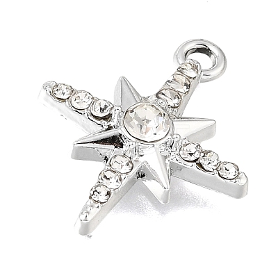 UV Plating Alloy Crystal Rhinestone Pendants RB-CBAD37D-12P-1