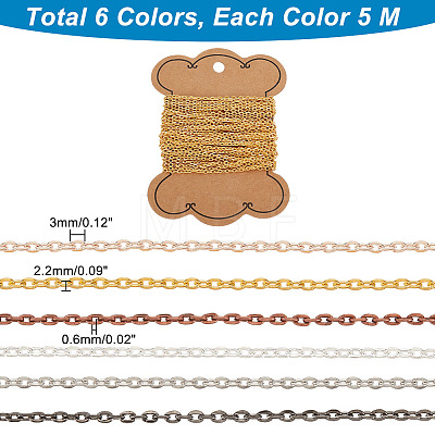   30M 6 Colors Iron Cable Chains CH-PH0001-14-1