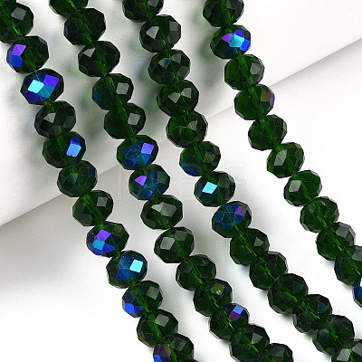 Electroplate Glass Beads Strands EGLA-A034-T6mm-L27-1