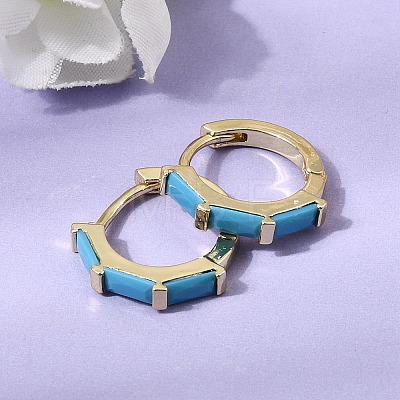 Brass Pave Cubic Zirconia Hoop Earrings EJEW-G471-09G-03-1