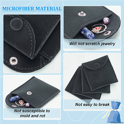 Velvet Jewelry Flap Pouches with Snap Button X-TP-WH0007-10B-1