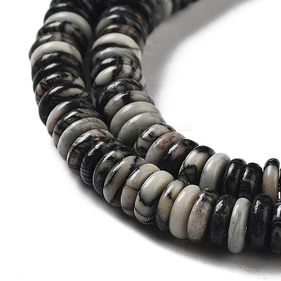 Natural Black Netstone Beads Strands G-G084-A09-01-1