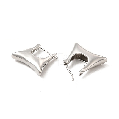 Brass Bag Shape Hoop Earrings for Women EJEW-E275-07P-1