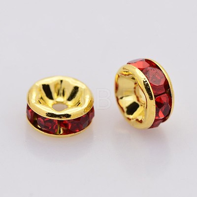 Brass Rhinestone Spacer Beads RB-A014-Z8mm-21G-NF-1