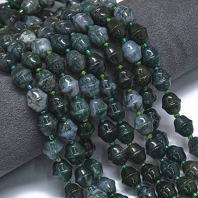 Natural Moss Agate Beads Strands G-K389-D03-01-1