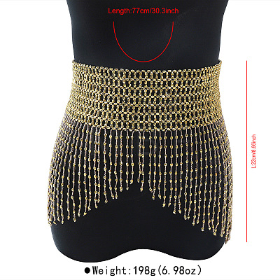Summer Beach Plastic Mesh Tassel Skirt Body Chains for Sexy Bikini WG0979A-01-1