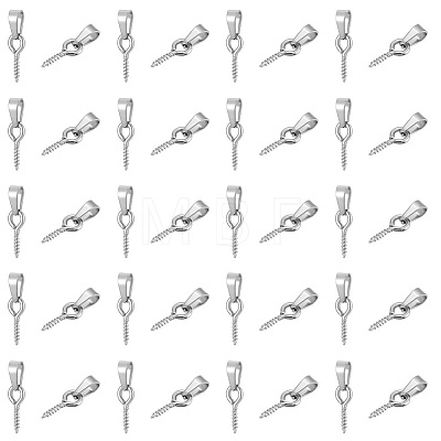 50Pcs 304 Stainless Steel Screw Eye Peg Bails STAS-UN0052-87B-1