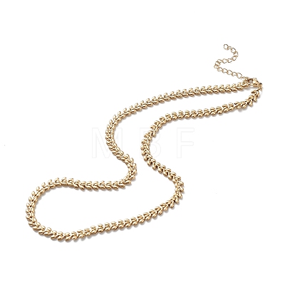 Ion Plating(IP) 304 Stainless Steel Cobs Chain Necklace for Men Women STAS-B039-09G-1