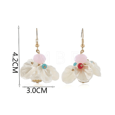 Handmade Iron Acrylic Dangle Earrings for Women GE3753-3-1