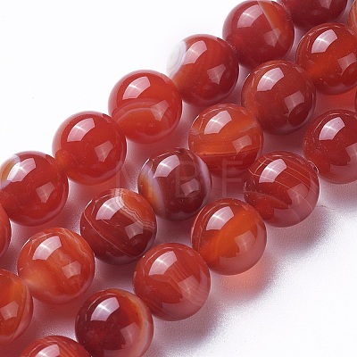 Natural Red Agate Beads Strands G-P434-09C-D-1