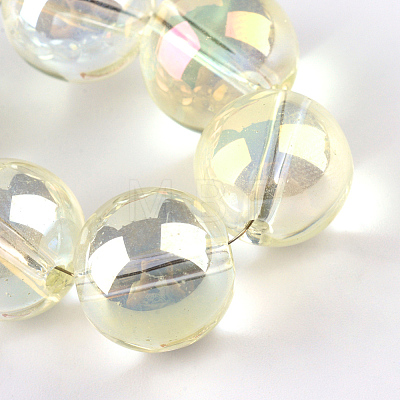 Electroplate Glass Beads Strands X-EGLA-Q062-8mm-A02-1