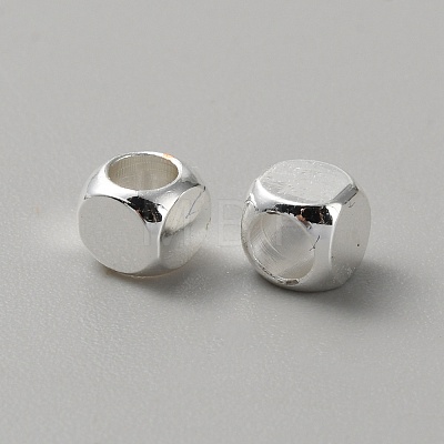 Cube Brass Beads KK-WH0081-64D-1
