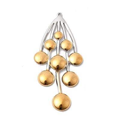 Two Tone 304 Stainless Steel Big Pendants X-STAS-B120-01GP-03-1