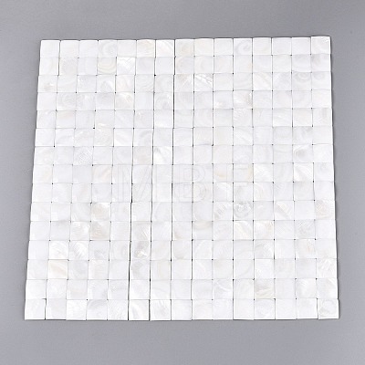 Natural Freshwater Shell Mosaic Tiles Cabochons SHEL-Q029-06-1