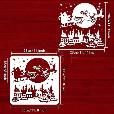 Large Plastic Reusable Drawing Painting Stencils Templates DIY-WH0172-739-1