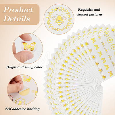 Round Dot Paper Sealing Stickers DIY-WH0349-137A-1