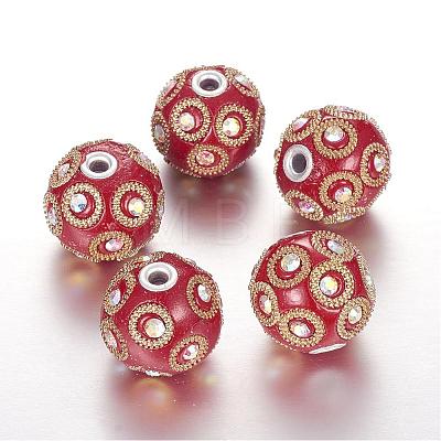Round Handmade Indonesia Beads IPDL-P001-03C-1