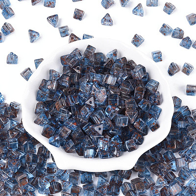 Picasso Transparent Glass Beads SEED-Q039-02B-1
