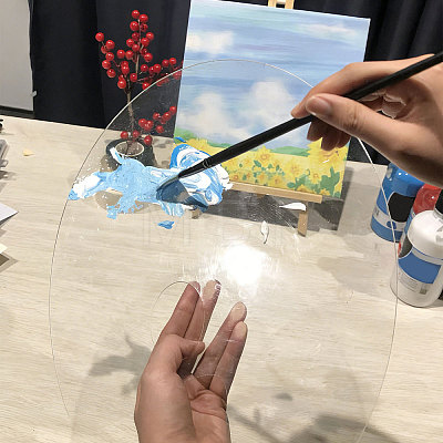 Plastic Watercolor Oil Palette AJEW-WH0696-656-1