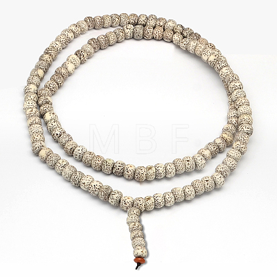 Undyed & Natural Moon and Star Xingyue Bodhi Bead Strands WOOD-R257-6x8-01-1