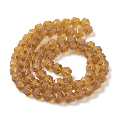 Electroplate Transparent Glass Beads Strands EGLA-I018-FA01-1