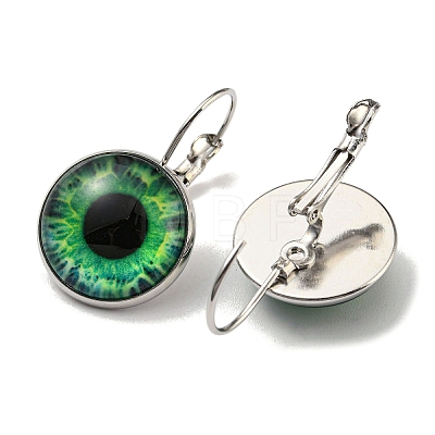 Eye Glass Leverback Earrings with Brass Earring Pins EJEW-Q798-01N-1