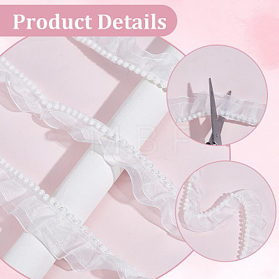 5 Yards Polyester Lace Ribbons OCOR-GF0006-14A-02-1