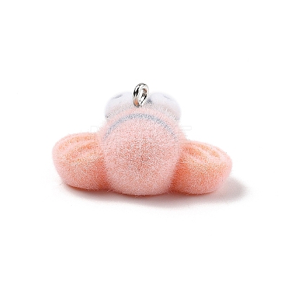 Flocky Resin Pendants FIND-A061-01K-1
