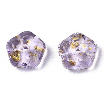 Spray Painted Glass Beads DGLA-R052-002-B04-1