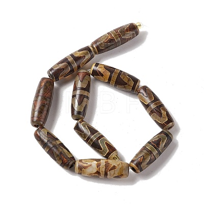 Tibetan Style dZi Beads Strands G-A024-01N-1