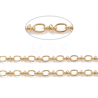 Rack Plating Brass Oval & Knot Link Chains CHC-K013-02-1