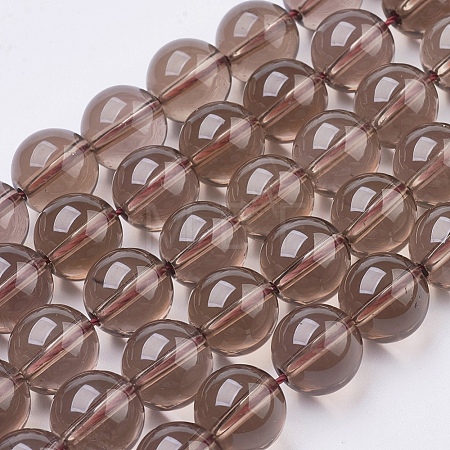Natural Smoky Quartz Beads Strands G-C076-8mm-4-1