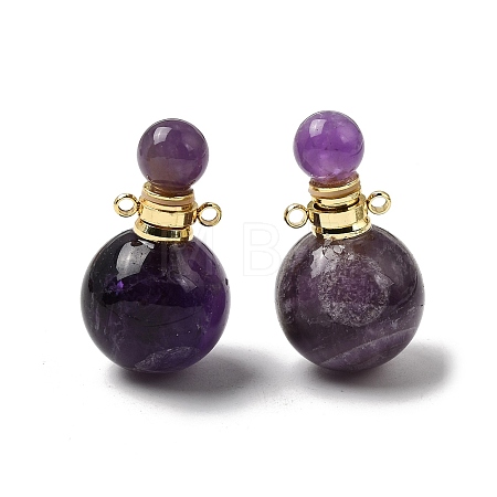 Natural Amethyst Perfume Bottle Pendants GG-CBA7610-02G-04-1