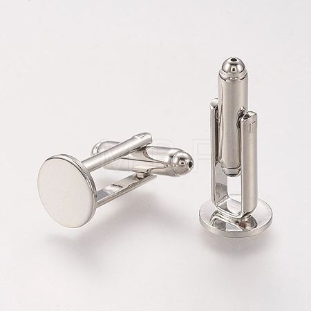Flat Round Bass Cuff Button KK-J184-31P-1