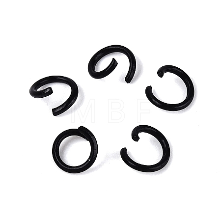 Spray Painted Iron Open Jump Rings IFIN-T017-04C-01-1