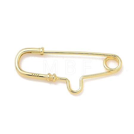 925 Sterling Silver Safety Pin Brooch Findings STER-H120-02G-1