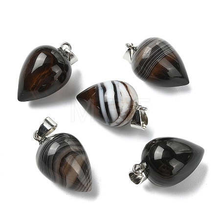 Natural Banded Agate Pendants GG-K002-13E-1
