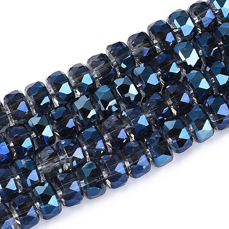 Electroplate Transparent Glass Beads Strands X-EGLA-N022-04A-D05-1