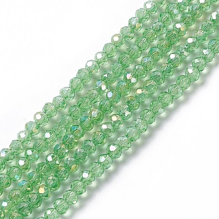 Electroplate Glass Beads Strands EGLA-R048-2mm-10-1