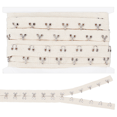 Hook and Eye Cotton Tape Trim Ribbons DIY-WH0816-159-1