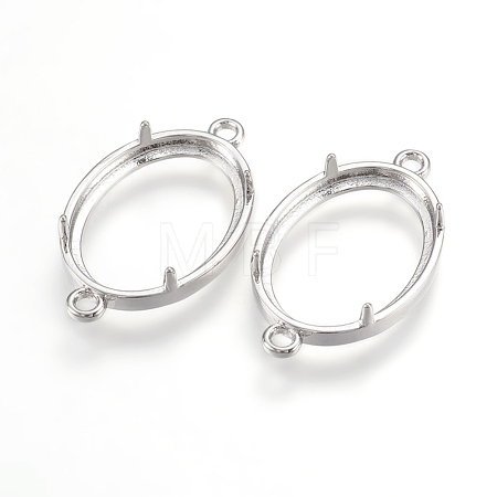 Brass Cabochon Connector Settings KK-K196-26P-1