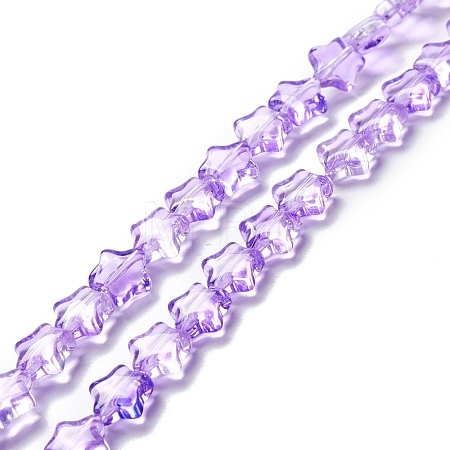 Transparent Glass Beads Strand GLAA-F112-02G-1