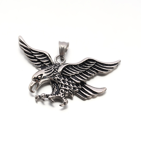 Eagle/Hawk Charm Retro 304 Stainless Steel Big Pendants STAS-F011-05-1