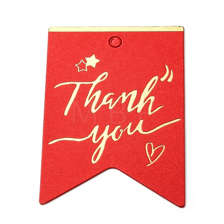 100Pcs Hot Stamping Thank You Paper Gift Tags CDIS-A007-01B-1