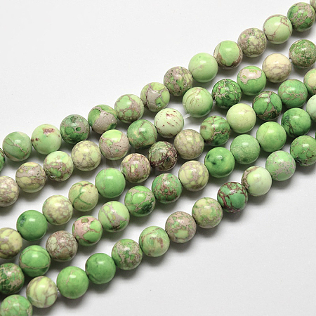 Natural Imperial Jasper Beads Strands G-I122-10mm-01-1