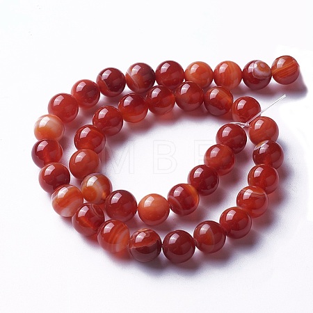 Natural Red Agate Beads Strands X-G-P434-09C-A-1
