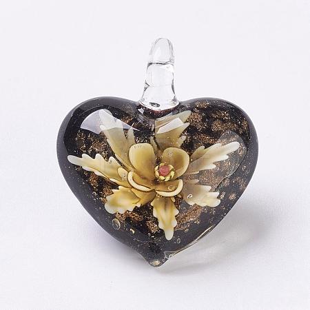 Handmade Lampwork Pendants LAMP-F009-09F-1