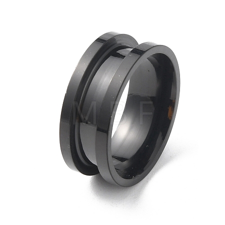 201 Stainless Steel Grooved Finger Ring RJEW-WH0004-32B-EB-1